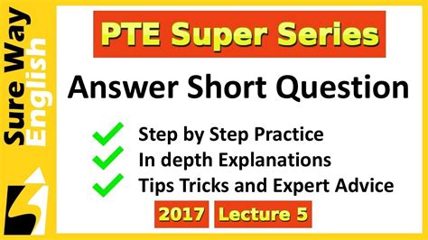 pte answer short question practice question  expert tips youtube