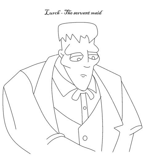 addams family coloring pages lurch  servant
