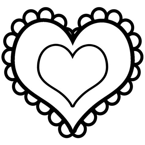 printable heart coloring pages  kids