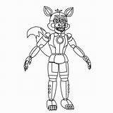 Foxy Funtime Coloring Freddy Fnaf Pages Nights Five Sister Location Printable Drawing Para Clipart Colorear Sheets Dibujos 2d Kids Color sketch template