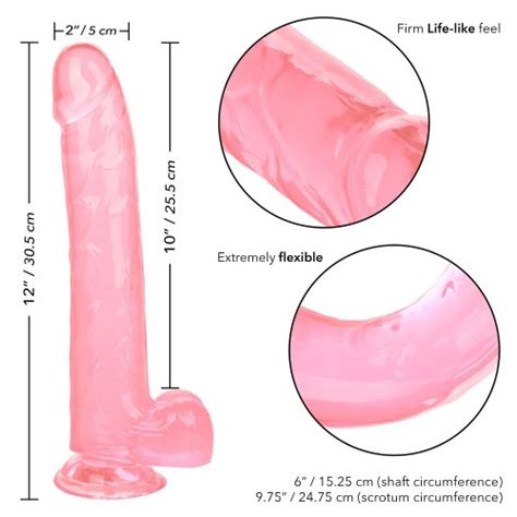 size queen 10 suction cup dildo pink sex toys at adult empire