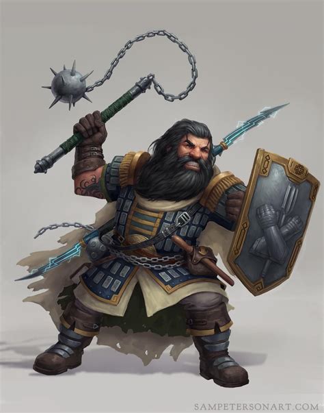 oc dwarf tempest cleric characterdrawing fantasy character art rpg character character