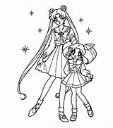 Sailor Chibiusa sketch template