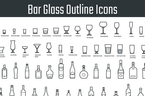 bar glass icons ~ icons ~ creative market