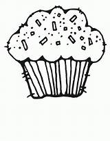Coloring Muffin Pages Cupcake Comments Birthday sketch template