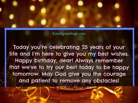 50 Awesome Happy 25th Birthday Quotes And Wishes