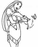 Disney Pocahontas Coloring Library Princess Pages sketch template
