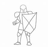 Knight Drawing Draw Armor Suit Easy Drawings Paintingvalley Step Helmet sketch template