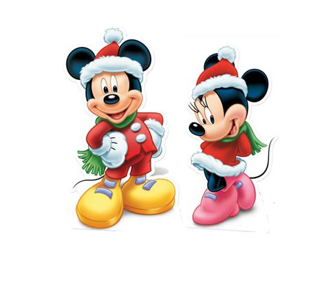 christmas life size party cutouts mickey or minnie mouse