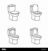 Tazza Sedile Schizzo Segno Igienici Icona Schüssel Sitz Skizze Unterzeichnen Leitung Toilette Festgelegt sketch template