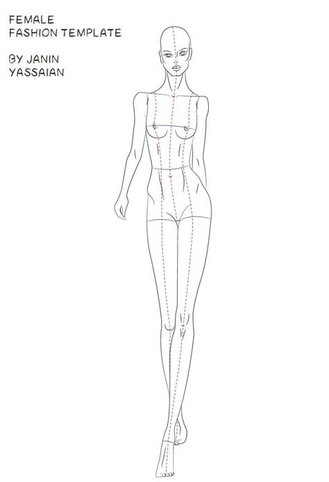 fashion mannequin drawing template