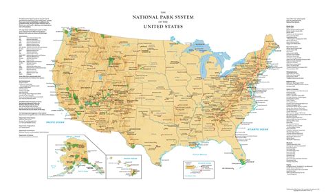 national park system   united states wall map  geonova mapsales