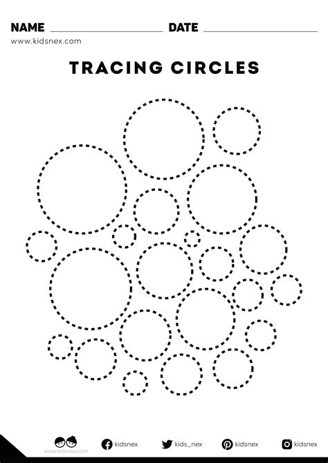 tracing circles  printable