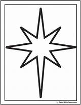 Star Coloring Christmas Pages Outline Stars Printable Color Simple Shape Colorwithfuzzy sketch template