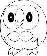 Pokemon Coloring Pages Draw Rowlet Learn Drawing Anime sketch template
