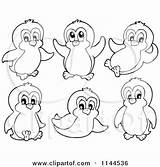 Penguins Cute Cartoon Clipart Penguin Sliding Pages Royalty Vector Drawing Visekart Clip Coloring Animals Template Clipartof Small Getdrawings Crmla sketch template