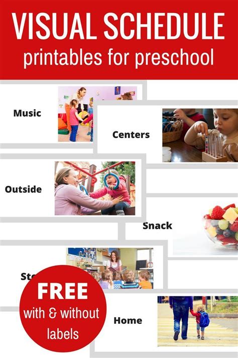 visual schedule printable visual schedule preschool preschool