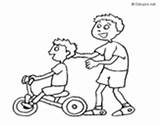 Coloring Tricycle Tricycles Coloringcrew Brother Big Pages sketch template