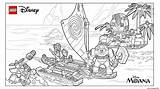 Moana Lego Coloring Pages Disney Ocean Adventure Moanas Printable Kids Print Color Book Rocks Info Boats sketch template