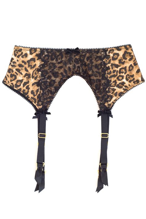 Underwear Lingerie Set Leopard Print Garter Belt Wheretoget My Xxx