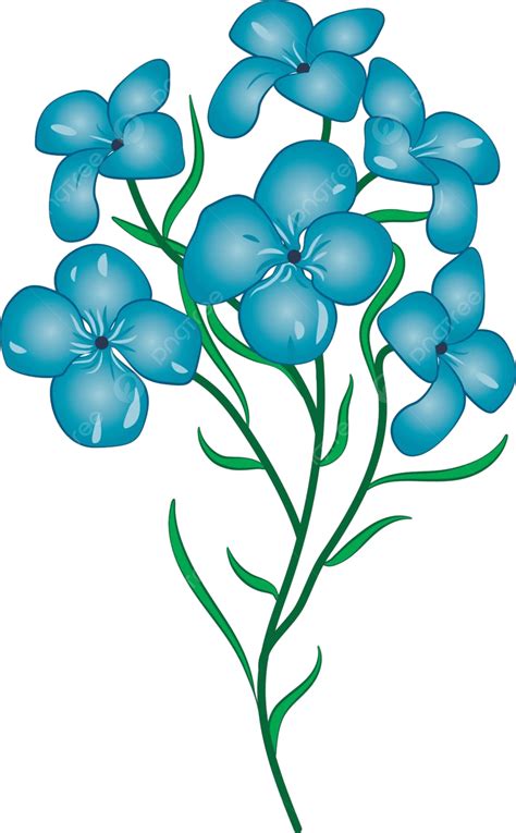 Flax Flower Vector Illustration Floral Nutrition Vegetarian Vector