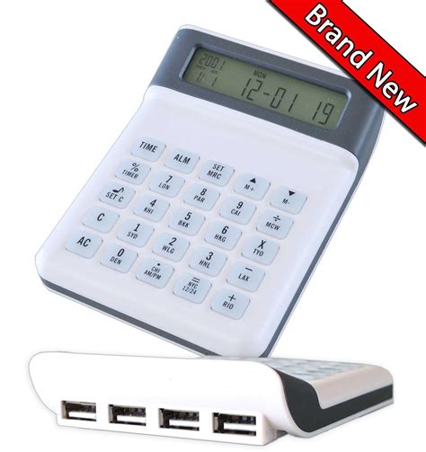 metro calculator port usb hub world alarm clock calendar timer desktop handheld