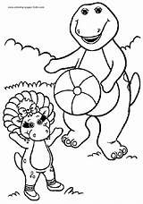 Coloring Pages Barney Cartoon Color Printable Kids Character Sheet Sheets Characters Book Found Kid sketch template