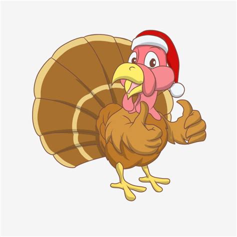 Hand Drawn Cartoon Turkey Cartoon Thanksgiving Big Turkey
