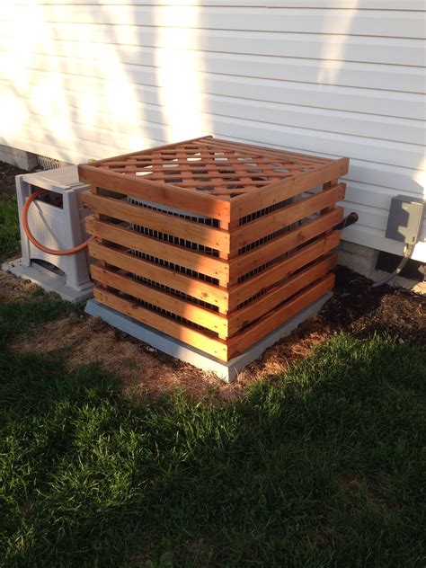 air conditioner decorative cover  match  deck backyard outdoor decor backyard landscaping