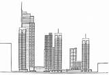 Skyscraper Architecture Buildings Coloring Elevation Drawings Pages Printable Drawing Tower Kb sketch template