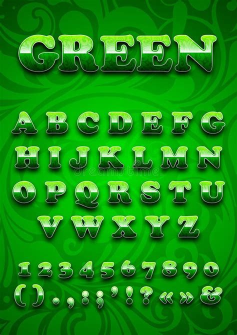 green letters stock vector illustration  cute colorful