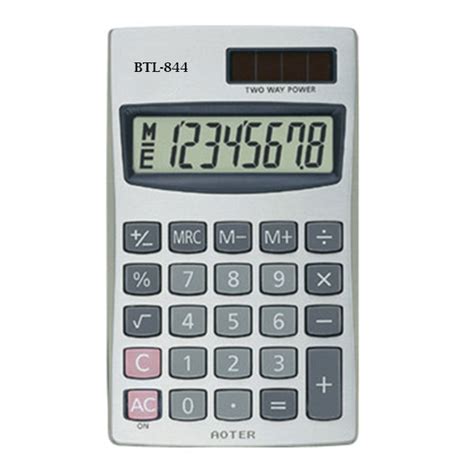 btl  simple pocket calculator  silver bestloffice