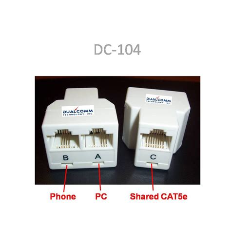 rjrj splitter cable sharing kit  ethernet  phone lines dualcomm