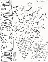 Coloring Pages Independence July 4th Color Sheets Adult Doodle Fourth Printable Kids Happy Print Alley Doodles Toddlers Crafts Getcolorings Books sketch template