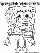 Coloring Squarepants Spongebob Pages Printable sketch template