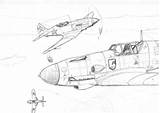 Dogfight Leningrad Mig3 Messerschmitt sketch template
