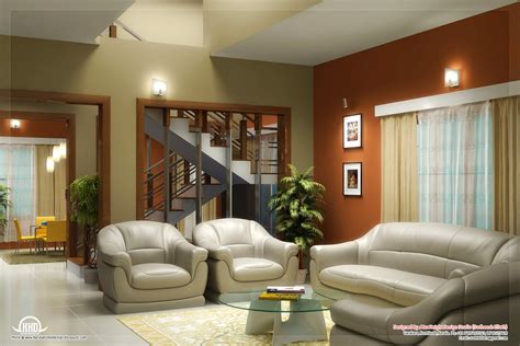beautiful living room rendering kerala home design