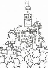 Coloring Pages Castle Adults Castles Getcolorings Great sketch template