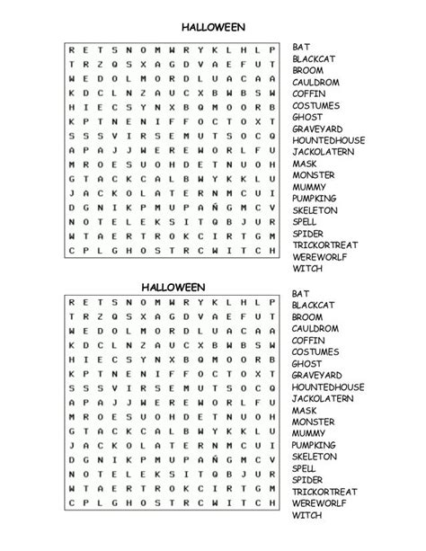 halloween word search