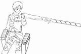 Eren Yeager Lineart sketch template