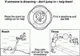 Safety Water Coloring Pages Colour Colouring Drowning Them Book Popular Coloringhome Someone Help sketch template
