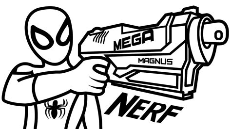 nerf gun coloring pages  getdrawings