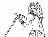 Shakira Concierto Cantante Colorare Concerto Beyonce Disegno Pintar Ragazza Acolore sketch template