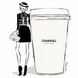 Chanel Coffee Instagram sketch template