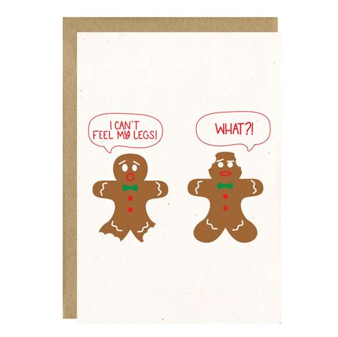 funny holiday card gingerbread man card funny christmas etsy