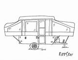 Camper Coloring Trailer Pop Pages Travel Wheel Clipart Printable Instant Sketch Etsy Drawing Camping Vintage Line Trailers Clip Popup Template sketch template