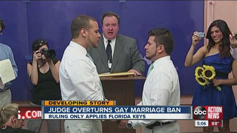 ruling allows same sex marriages for florida keys youtube