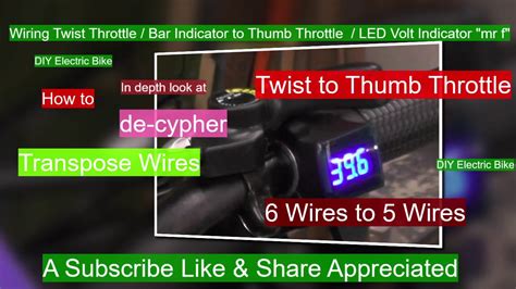 electric bike wiring twist throttle  wire  thumb throttle  wire voilamart type controller