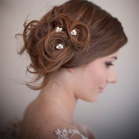 Set Of Pearl Blossom Wedding Hair Pins By Chez Bec