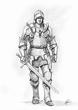 Knight Drawing Draw Sketch Templar Medieval Tutorial Drawings Armor Knights Step Final Artofjustaman Dessin Chevalier Fantasy Armure Character Médiévale Pen sketch template